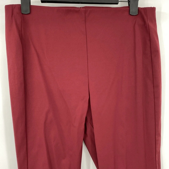Theory Navalane Neoteric Skinny Pants Womens Size 10 Red Stretchy Ankle Length - Picture 2 of 13